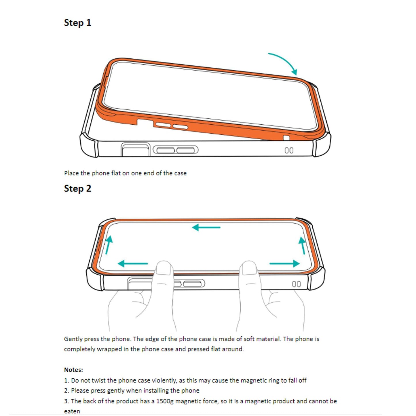 ESR for iPhone 14 Case/iPhone 13 Case, Compatible with MagSafe, Shockproof Military-Grade Protection, Magnetic Phone Case for iPhone 14/13, Classic Hybrid Case (HaloLock), Clear