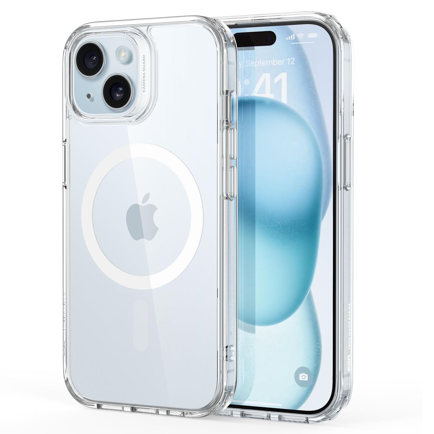 ESR for iPhone 14 Case/iPhone 13 Case, Compatible with MagSafe, Shockproof Military-Grade Protection, Magnetic Phone Case for iPhone 14/13, Classic Hybrid Case (HaloLock), Clear