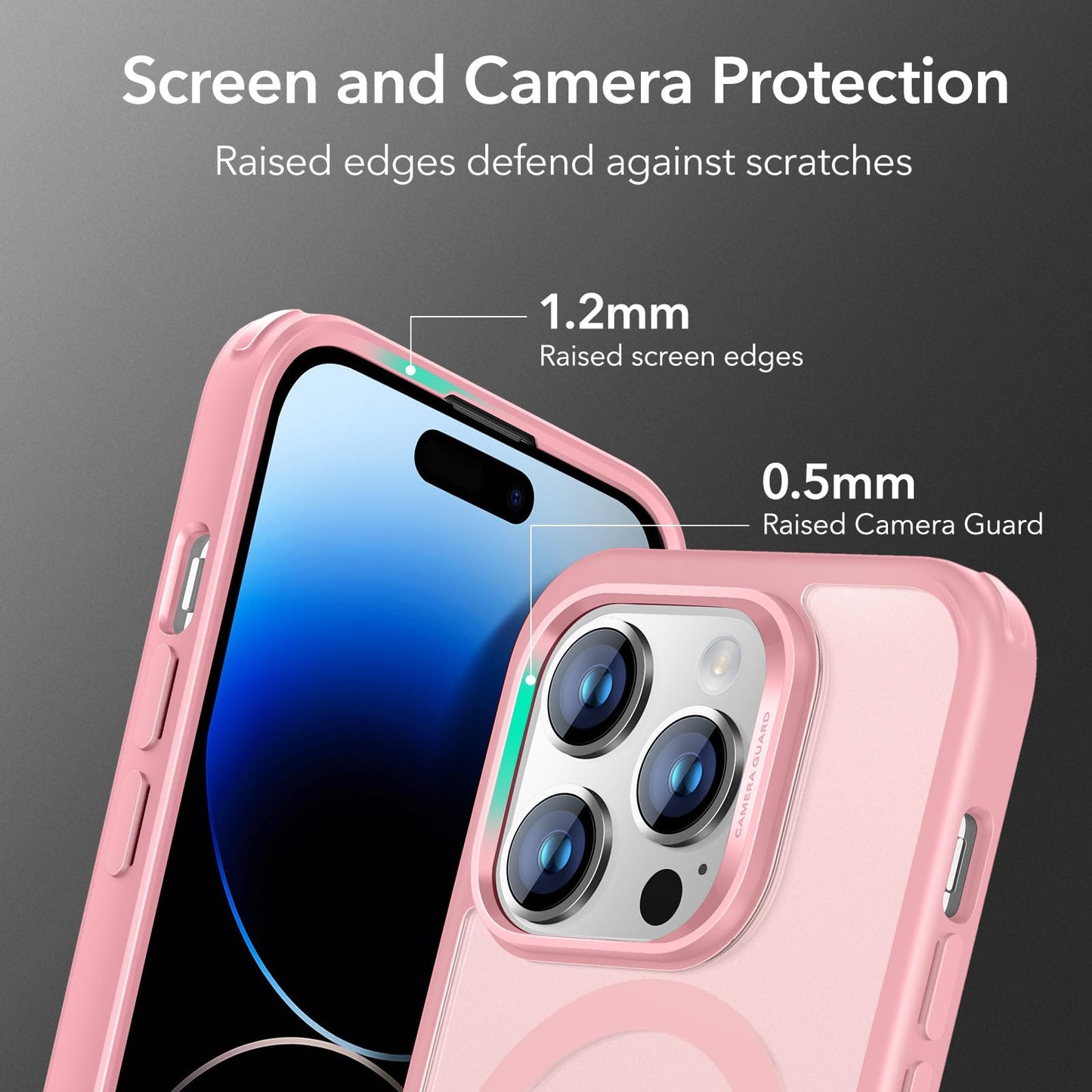 ESR for iPhone 14 Case/iPhone 13 Case, Compatible with MagSafe, Shockproof Military-Grade Protection, Magnetic Phone Case for iPhone 14/13, Classic Hybrid Case (HaloLock), Clear