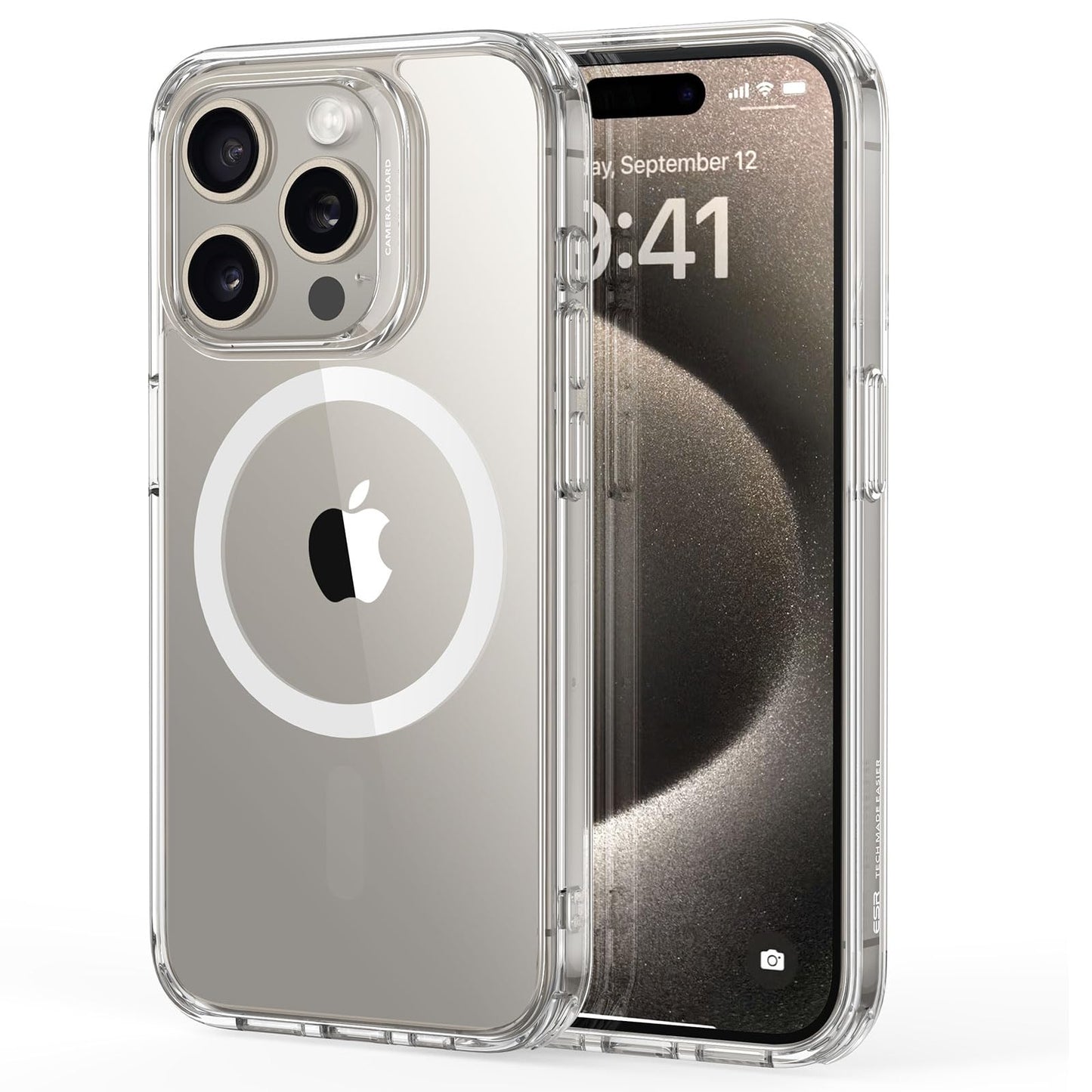 ESR for iPhone 14 Case/iPhone 13 Case, Compatible with MagSafe, Shockproof Military-Grade Protection, Magnetic Phone Case for iPhone 14/13, Classic Hybrid Case (HaloLock), Clear