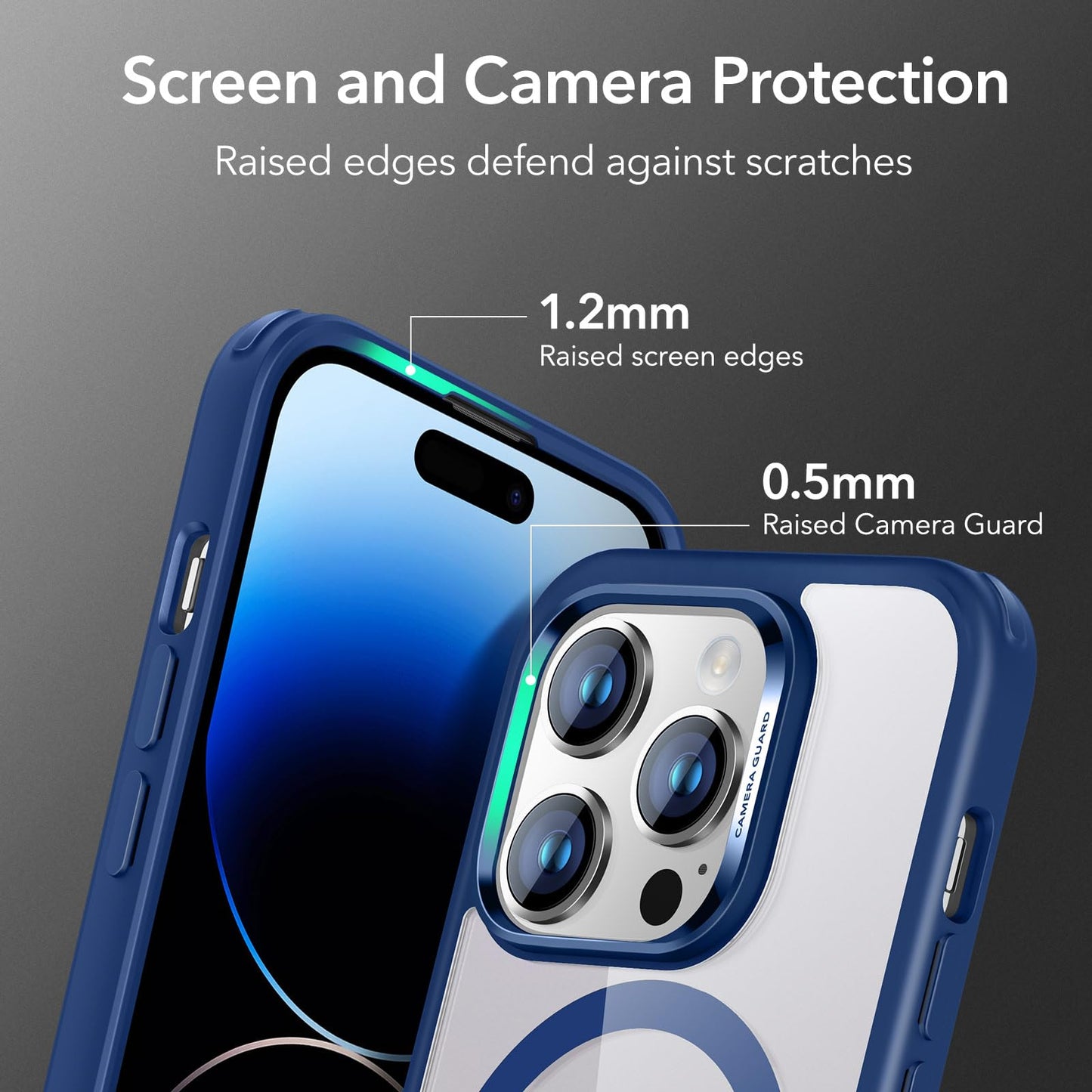 ESR for iPhone 14 Case/iPhone 13 Case, Compatible with MagSafe, Shockproof Military-Grade Protection, Magnetic Phone Case for iPhone 14/13, Classic Hybrid Case (HaloLock), Clear