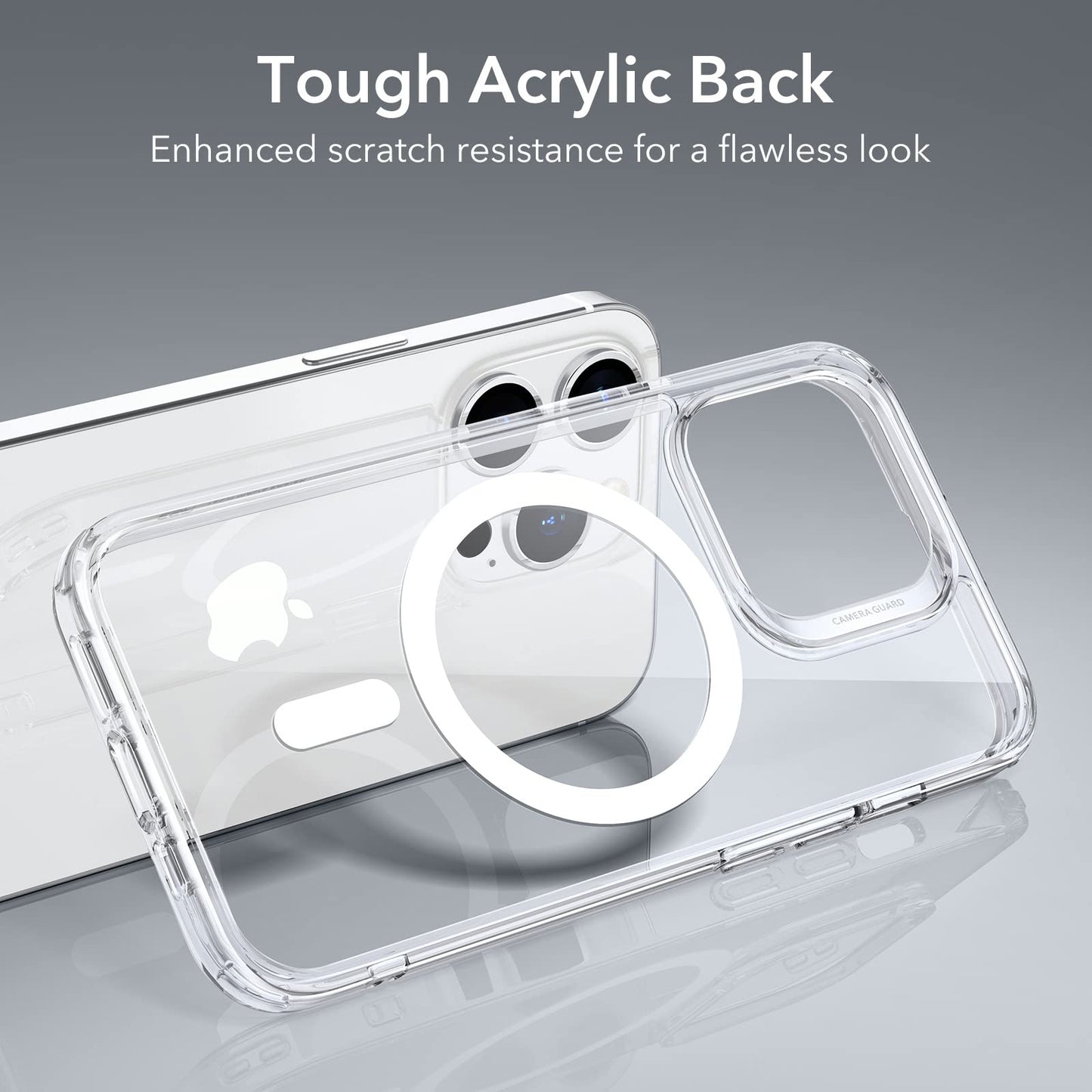 ESR for iPhone 14 Case/iPhone 13 Case, Compatible with MagSafe, Shockproof Military-Grade Protection, Magnetic Phone Case for iPhone 14/13, Classic Hybrid Case (HaloLock), Clear