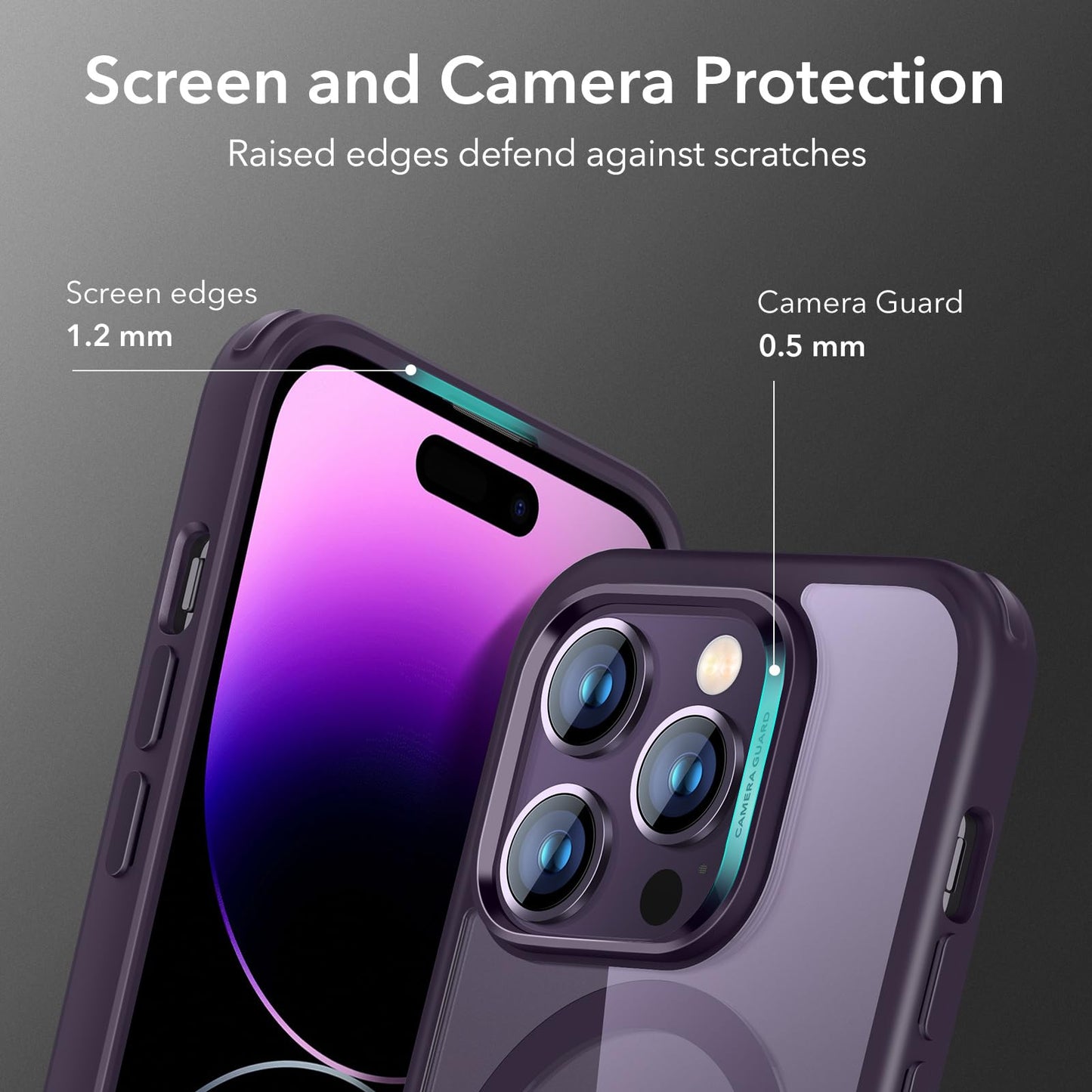 ESR for iPhone 14 Case/iPhone 13 Case, Compatible with MagSafe, Shockproof Military-Grade Protection, Magnetic Phone Case for iPhone 14/13, Classic Hybrid Case (HaloLock), Clear