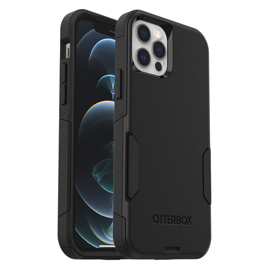 OtterBox iPhone 12 & iPhone 12 Pro Commuter Series Case - Black, Slim & Tough, Pocket-Friendly, with Port Protection